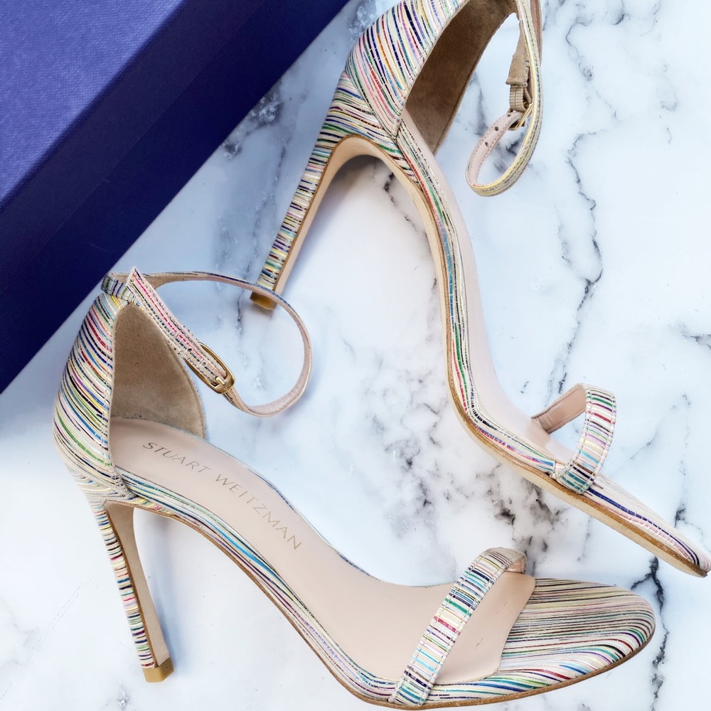 NEW IN BOX Stuart Weitzman Heel Sandal Ankle Strap - Picture 4 of 6